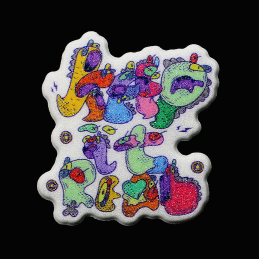 Sticker04 3D Puff Glitter Sticker sample from the original CSTAR sample page